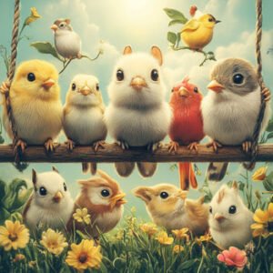 cute birds in nature