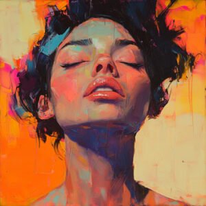 Artisitic portrait of young beautiful woman