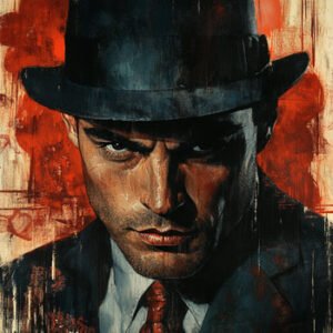 Criminal staring into camera