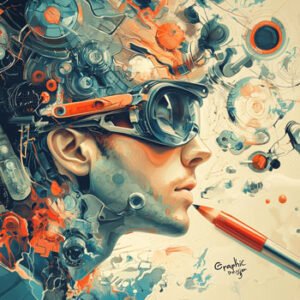 Man created with Graphic Design