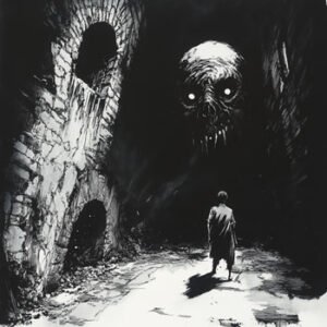 Guy standing in dark Alles - Scene of Horror Graphic novel