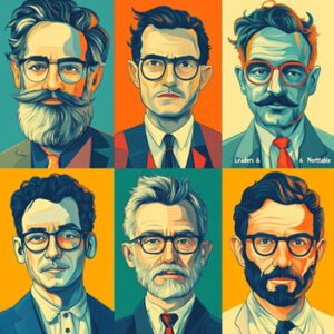 Collage of leaders and notable people