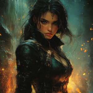 comic of action movie woman