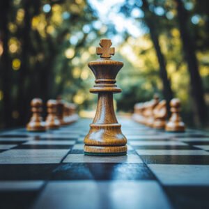 chess figures on board