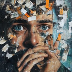 illustration of anxious guy