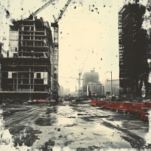 construction scenery in city