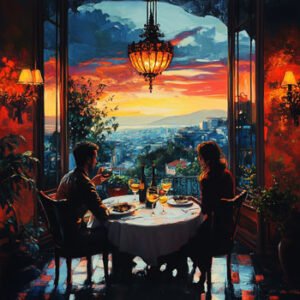 dinner for two with man and woman
