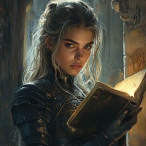 female historical protagonist reading book