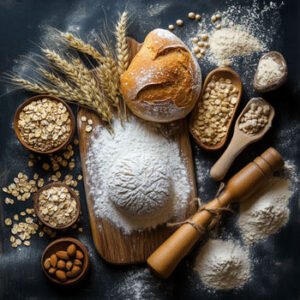 gluten free flour, grains and bread