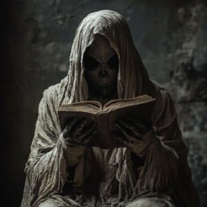 horrific being reading book