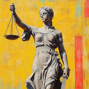 Image of Lady Justice statue, holding scales of justice