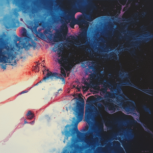 illustration of close-up of cancer cells