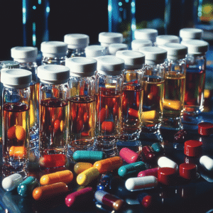pharma drugs as pills and liquid