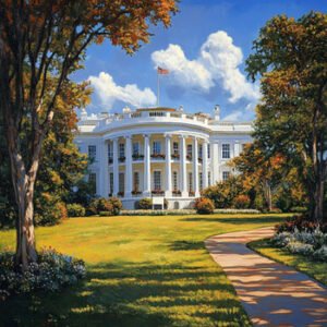 white house and garden