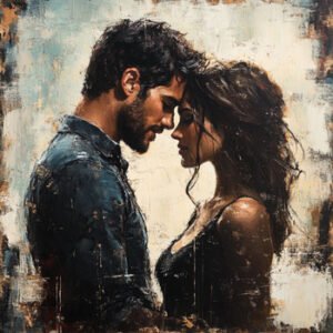 man and woman in love