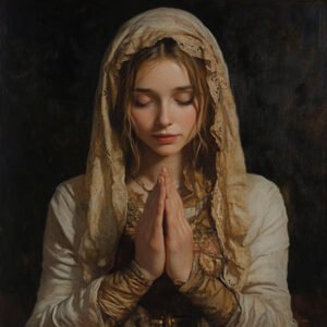 praying young woman