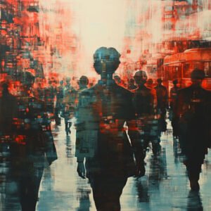 people walking in city