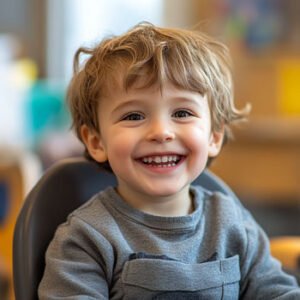 young boy smiling