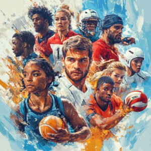 different kinds of sports players