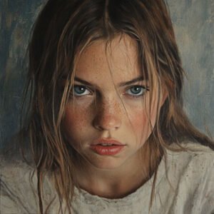 female teenager looing a bit stressed