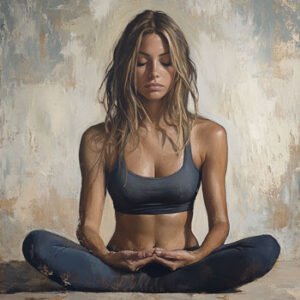 beautiful young woman doing yoga