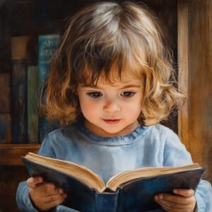young reading girl